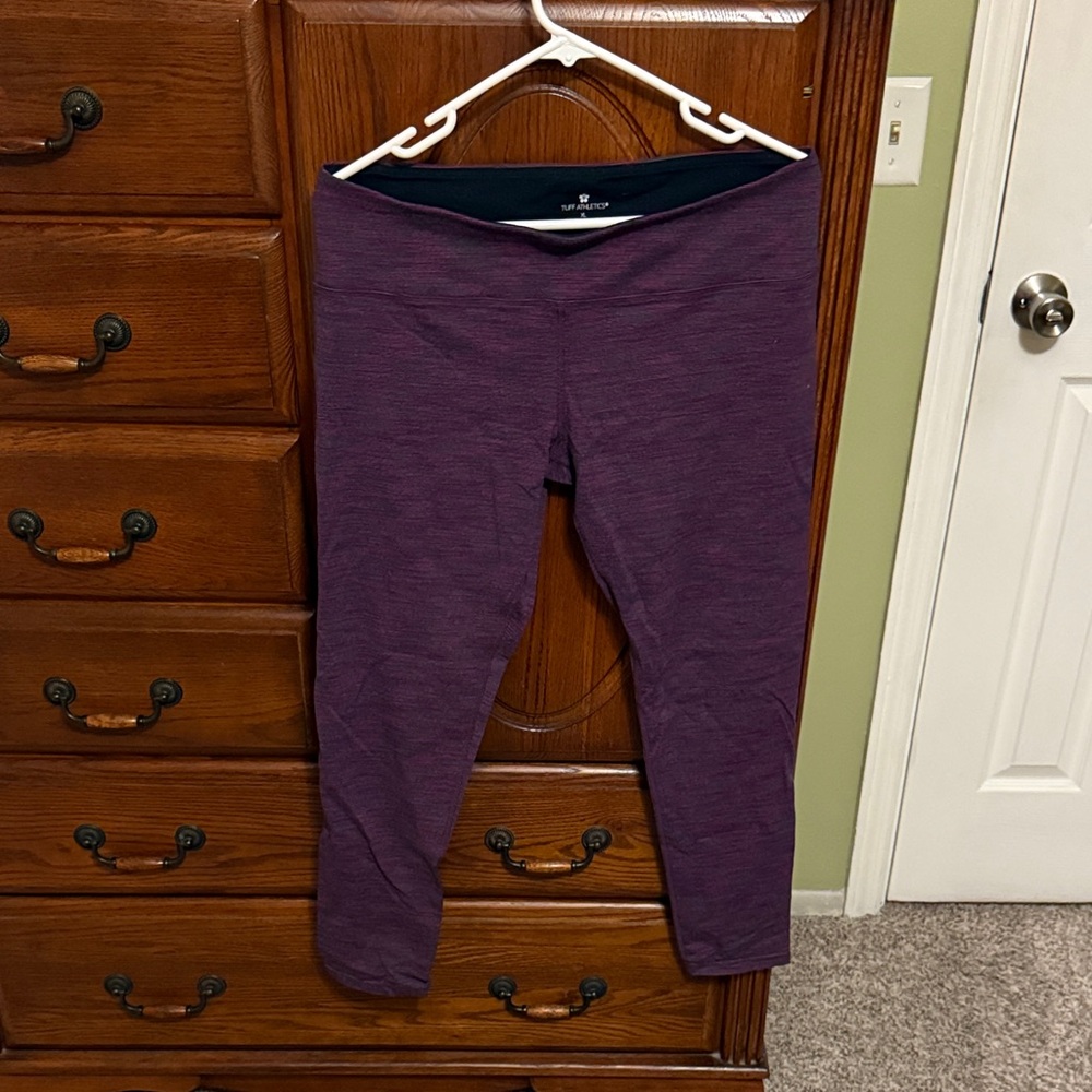 Tuff Athletics Black and Purple Leggings